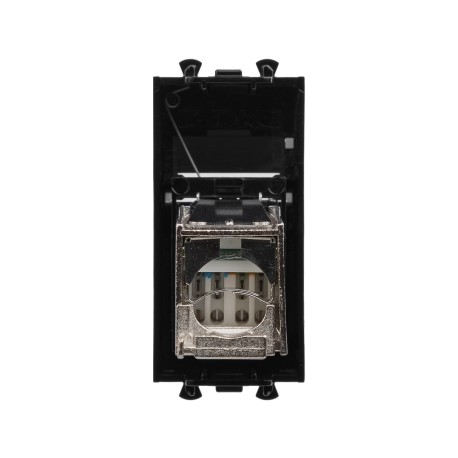 4402361 | Компьютерная розетка RJ-45 модульная, кат.5е экран, "Avanti", "Черный квадрат", 1 модуль-2