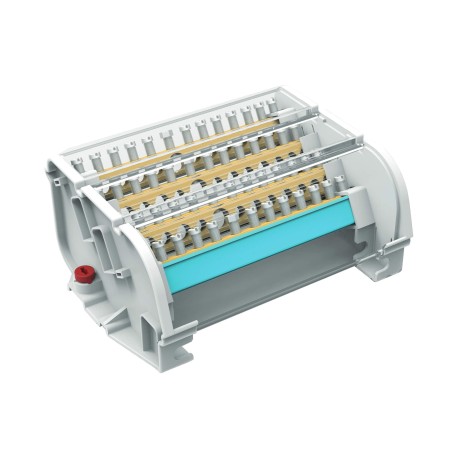 BD160134 | Блок распределительный на DIN рейку 4р 160А, 8х7мм 2х9мм 1х12мм