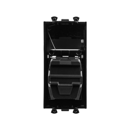 4402401 | USB 2.0 розетка модульная, тип А-А, "Avanti", "Черный квадрат", 1 модуль-2