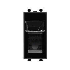 Компьютерная розетка RJ-45 модульная, кат.5е, "Avanti", "Черный квадрат", 1 модуль