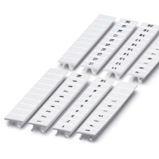 Маркировка для клемм, ширина 5 мм, узкая, для клемм Push-in, белая, L1,L2,L3,N,PE, горизонтальная ориентация, 1 шт. = карта из 96 маркеров