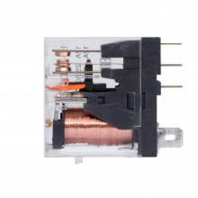 Реле миниатюрное промышленное, 1CO, ком. ток 12А, AgSnO, напряжение230V AC, опция: светодиод