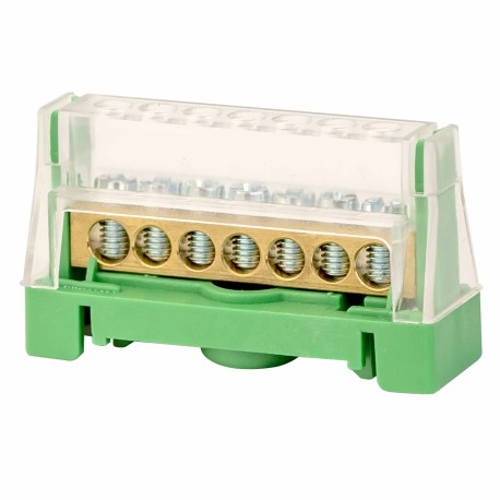 T167 | Клеммная колодка соединительная 1р 7х5,3мм. цвет зелёный