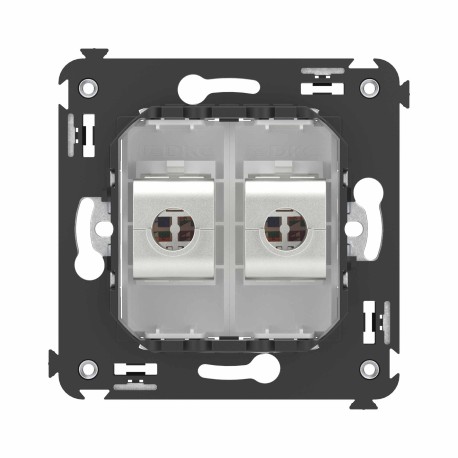 4400794 | Компьютерная розетка RJ-45 без шторки в стену, кат.6 двойная экранированная, "Avanti", "Белое облако"-3