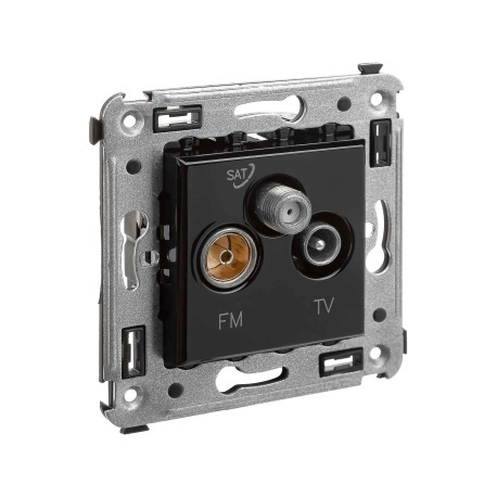 4402533 | Розетка TV-FM-SAT в стену, Avanti, Черный квадрат-1