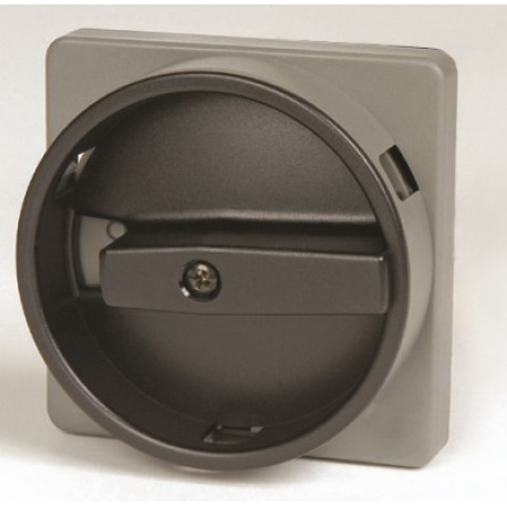 AZ6501 | Серебряная площадка 67х67 - черная ручка B63 с замком 22мм для сер.АМ