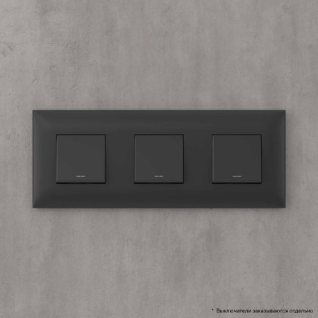 4412906 | Рамка Avanti, Черный матовый, 3 поста (6 мод.)-5