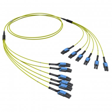 RNFLL12S10 | Оптическая разветвительная сборка 12ОВ 9/125 OS2, 6хLC-UPC Duplex Uniboot/6хLC-UPC Duplex Uniboot, 10м (предустановленная конфигурация: тип полярности - прямая (Tx-->Rx))