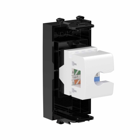 4402671 | Компьютерная розетка RJ-45 без шторки модульная, кат.6А, "Avanti", "Черный квадрат", 1 модуль-2