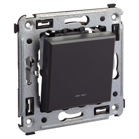 4412123 | Инвертор одноклавишный в стену, Avanti, Черный матовый-1