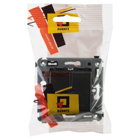 4412114 | Переключатель двухклавишный в стену, Avanti, Черный матовый-4