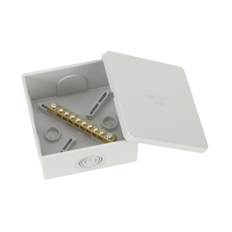 NE3108 | Коробка уравнивания потенциалов, 8 зажимов, 6 вводов д.20мм, 80х80х40мм, IP44