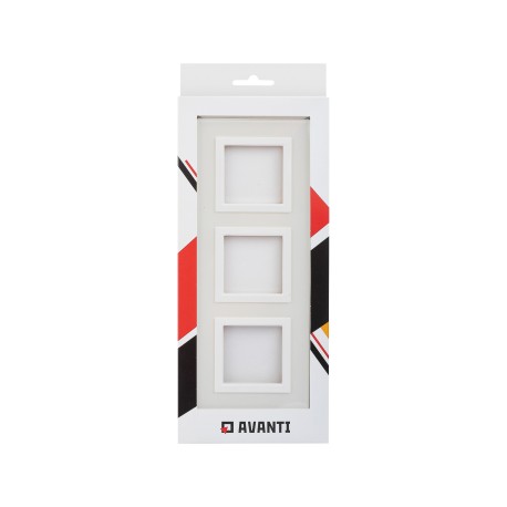 4400826 | Рамка из натурального стекла, "Avanti", белая, 6 модулей-4