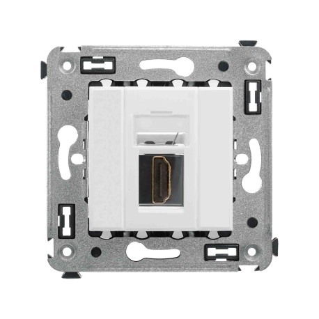 4400253 | HDMI розетка одинарная в стену, тип А-А, Avanti, Белое облако