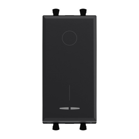 4412221 | Выключатель двухполюсный модульный, Avanti, Черный матовый, 1 модуль