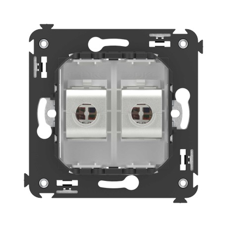 4400764 | Компьютерная розетка RJ-45 без шторки в стену, кат.5e двойная экранированная, "Avanti", "Белое облако"-3