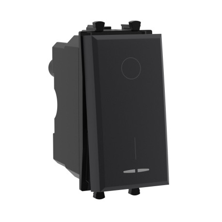 4412221 | Выключатель двухполюсный модульный, Avanti, Черный матовый, 1 модуль-1