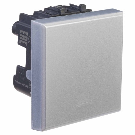 4404152 | Кнопка одноклавишная модульная, "Avanti", "Закаленная сталь", 2 модуля-1