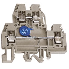 DAS.4/V48, 2х уровневый проходной зажим бежевый 4 кв.мм с варистором между уровнями 48 В