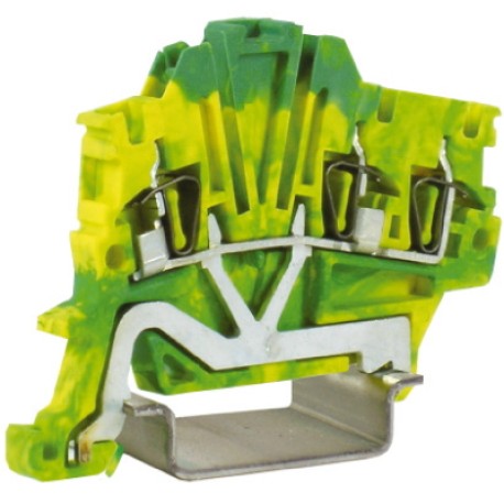 ZHT410 | HTE.1/1+2, зажим для заземления, 1 ввод/2 вывода, 1,5 кв.мм желто-зеленый