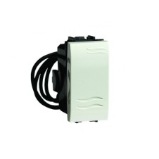 Выключатель с подсветкой, белый, 1мод.