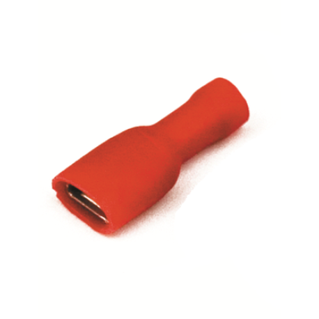 2A00TP | Наконечник плоский полностью изолир. (розетка) 0,25-1,5 кв.мм 2,8х0,8 мм (РППИ-М)