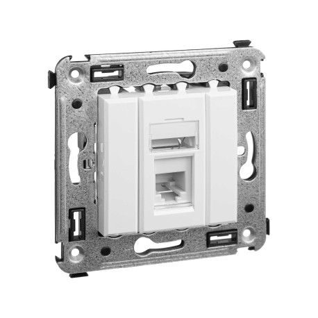 4400313 | Телефонная розетка RJ-12 в стену одинарная, "Avanti", "Белое облако"-1