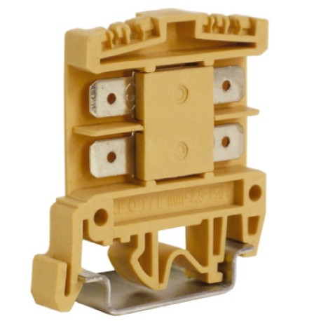 ZAF500 | AFO.2/1+1, проходной зажим 2,5 кв.мм бежевый с раздельными контактами