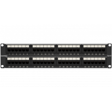 RN6PPU242 | Патч-панель 19",2U,CAT6, 48 портов RJ45, неэкранированная