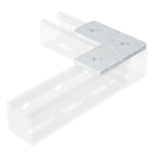 Пластина соединительная L-образная, 90х90мм, 3 отверстия, нержавеющая сталь