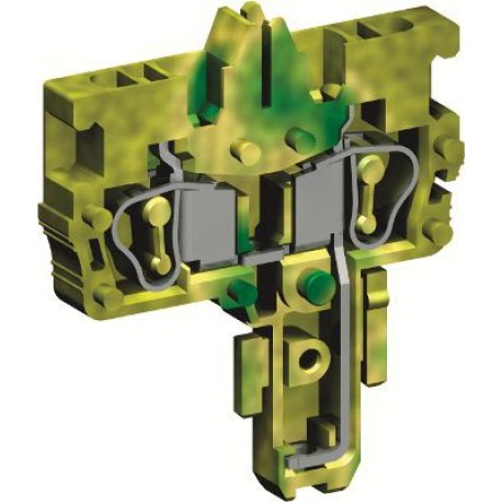 ZHVT910 | Разъем типа гнездо, с пружинным зажимом на 2 контакта для клемм типа HVTE. Желто-зеленый. 2,5 кв. мм.