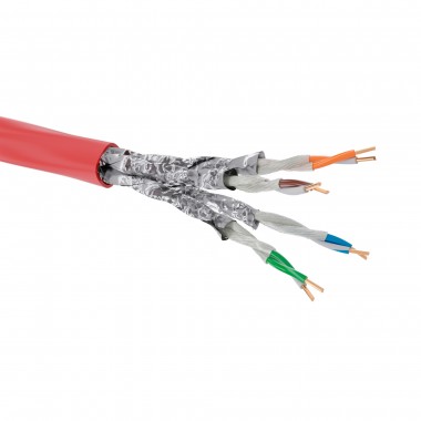 RN6AUUA04RD | Кабель CAT 6A, U/UTP, нг(А)-FRHF, бухта 500м, красный