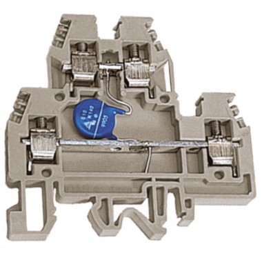ZDSV230GR | DAS.4/V230GR, 2х уровневый проходной зажим серый 4 кв.мм с варистором между уровнями 230 В