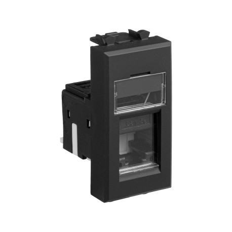 4412461 | Компьютерная розетка RJ-45 модульная, кат.5е, Avanti, Черный матовый, 1 модуль-1