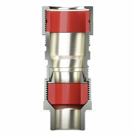 KA7MHK | Взрывозащищенный кабельный ввод серии КА для бронированного кабеля М63х1,5 d:38,8-47мм D:45-53мм. Никелированная латунь IP66/IP68-1