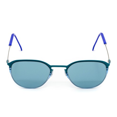 TCSNUE51010002 | Бирюзовые солнцезащитные очки из титана со светло-синими линзами. Модель 21-1
