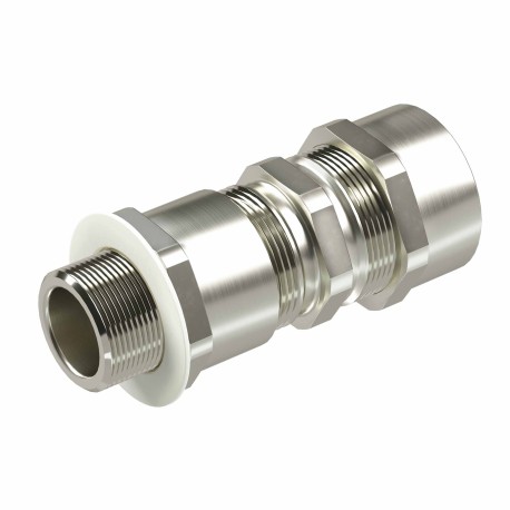 KA9MHK | Взрывозащищенный кабельный ввод серии КА для бронированного кабеля М90х2 d:62,8-71мм D:71-81мм. Никелированная латунь IP66/IP68