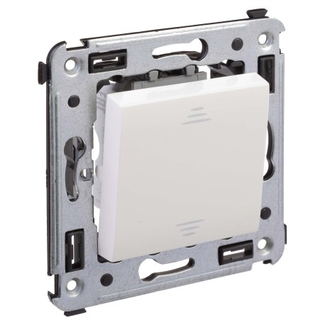 4400103 | Выключатель одноклавишный в стену, "Avanti", "Белое облако"-1