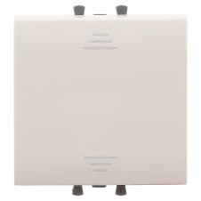 Переключатель одноклавишный модульный, "Avanti", "Ванильная дымка", 2 модуля