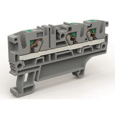 Проходная клемма 3 точки подключения на 4 кв.мм