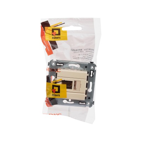 4405253 | HDMI розетка одинарная в стену, тип А-А, Avanti, Ванильная дымка-4