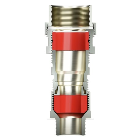 KAC3M4GHK | Взрывозащищенный кабельный ввод серии КАС для бронированного кабеля М25х1,5 d:11,8-18мм D:15-25мм. Присоединительная резьба GAS 1". Никелированная латунь IP66/IP68-2