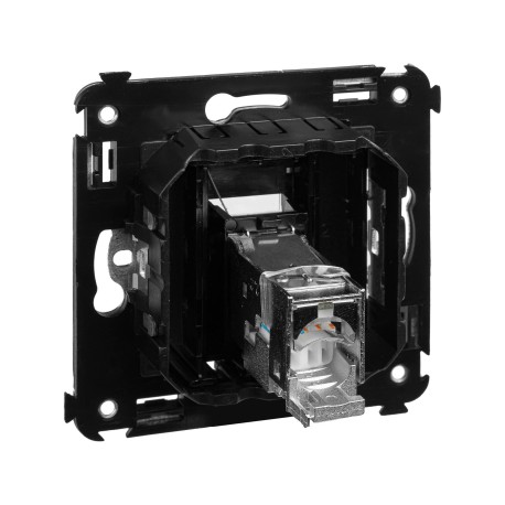 4402393 | Компьютерная розетка RJ-45 в стену, кат.6 одинарная экранированная, Avanti, Черный квадрат-3