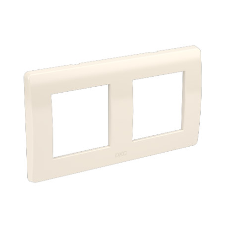 75012O | Рамка на 2+2 модуля (двухместная), слоновая кость, RAL9001