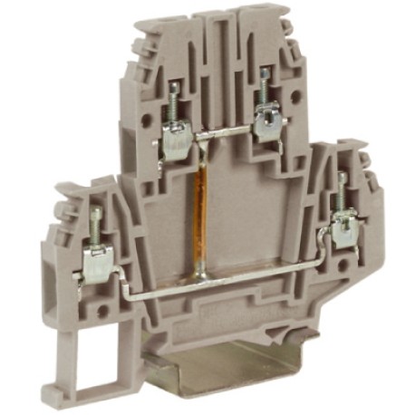 ZDB117GR | DBC.2/CIGR, проходной зажим серый 2 уровня 2,5 кв.мм, с перемычкой между уровнями