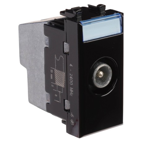 4402511 | Розетка TV проходная модульная, "Avanti", "Черный квадрат", 1 модуль-1