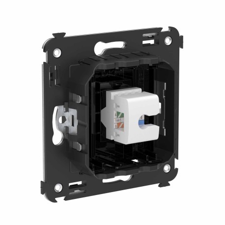 4402693 | Компьютерная розетка RJ-45 без шторки в стену, кат.6 одинарная, "Avanti", "Черный квадрат"-2