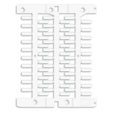 Маркировка для провода, жесткая, для трубочек. 4х12мм. Белая