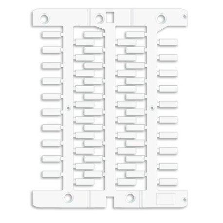 NUT12 | Маркировка для провода, жесткая, для трубочек. 4х12мм. Белая