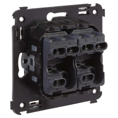 4402104 | Выключатель двухклавишный в стену, "Avanti", "Черный квадрат"-3